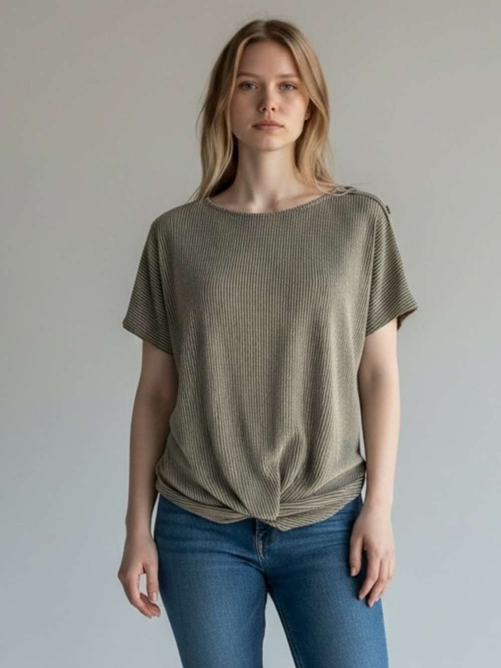 Another Reason Ribbed Top Size Xl
